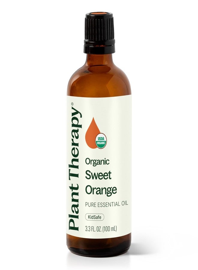 Plant Therapy Sweet Orange Organic Essential Oil 100% Pure, USDA Certified Organic, Undiluted, Natural Aromatherapy, Therapeutic Grade 100 mL (3.3 oz) - Image 1